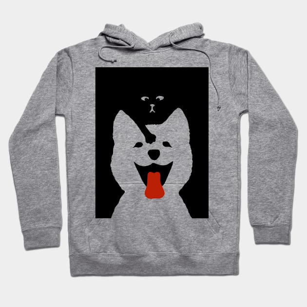 Cat and dog Hoodie by Anda